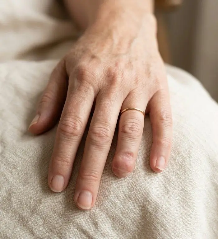 Before: a hand with a missing fingertip